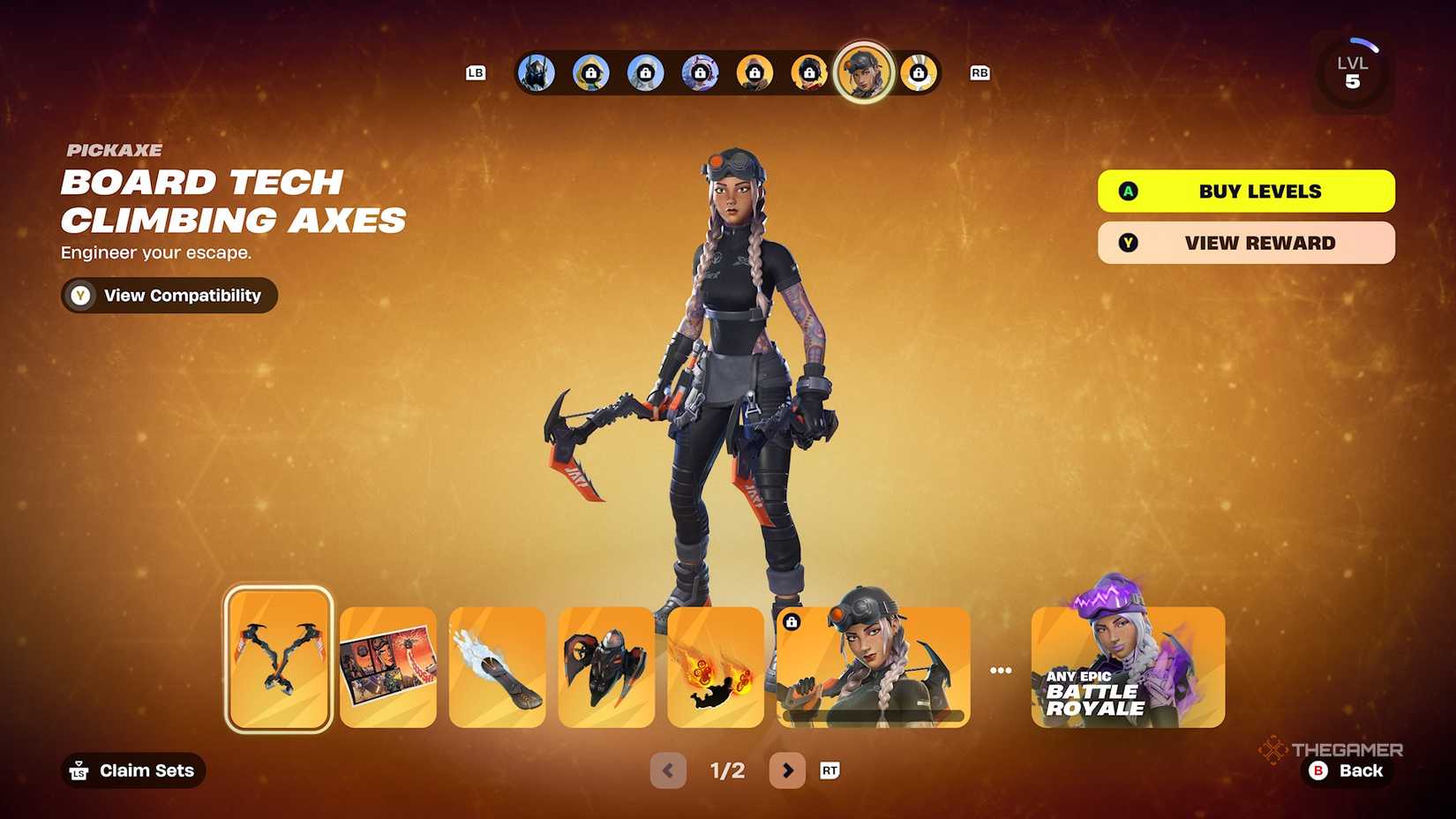 Fortnite Battle Pass page with Elite Jules.