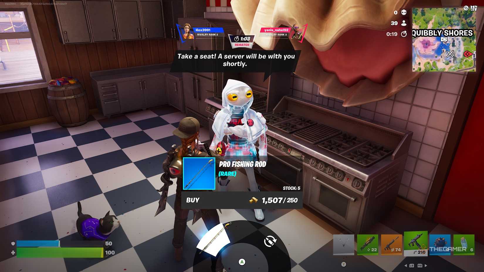 Fortnite NPC by a grill.