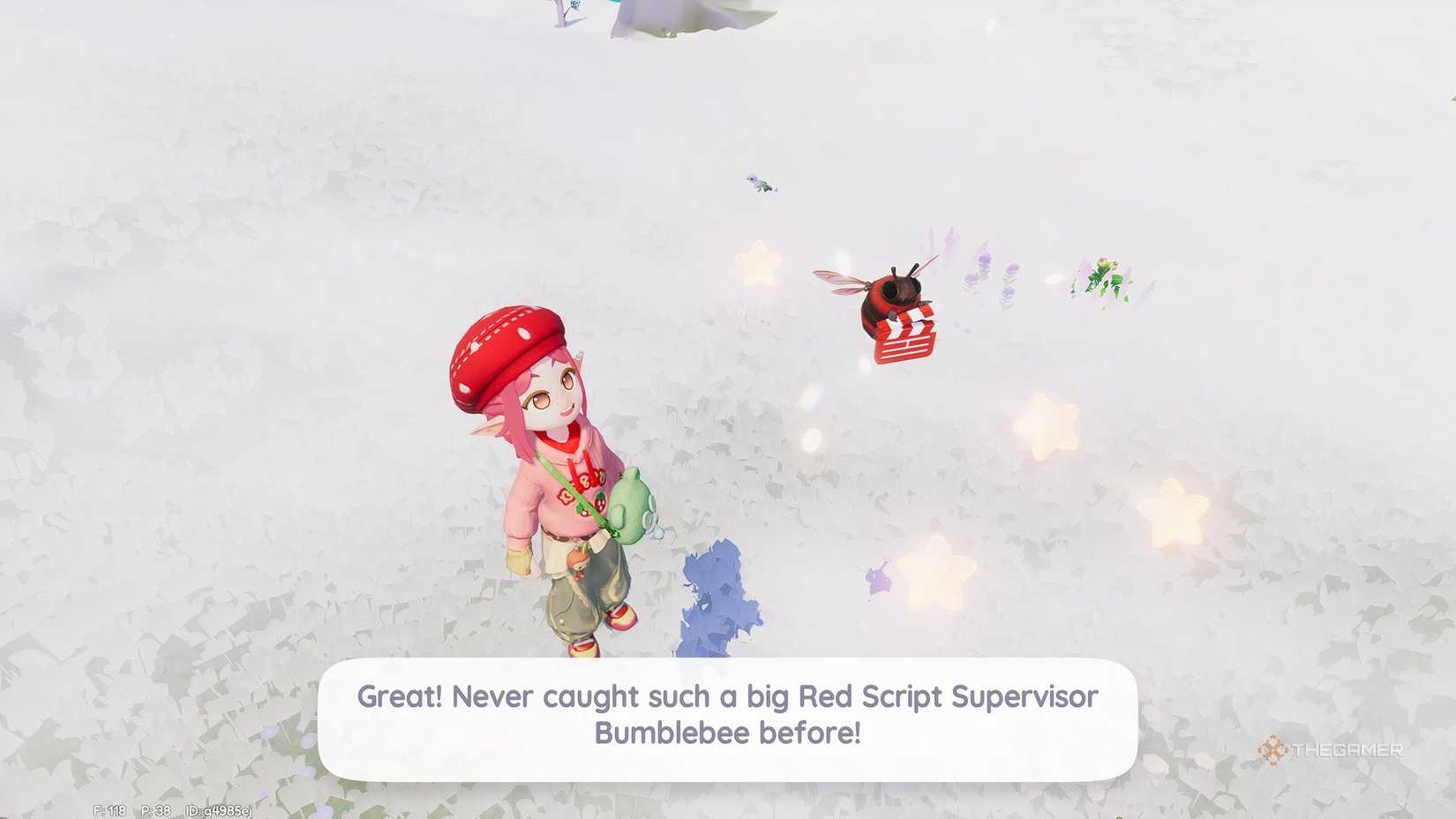 Heartopia Catching a red bee with clapping.