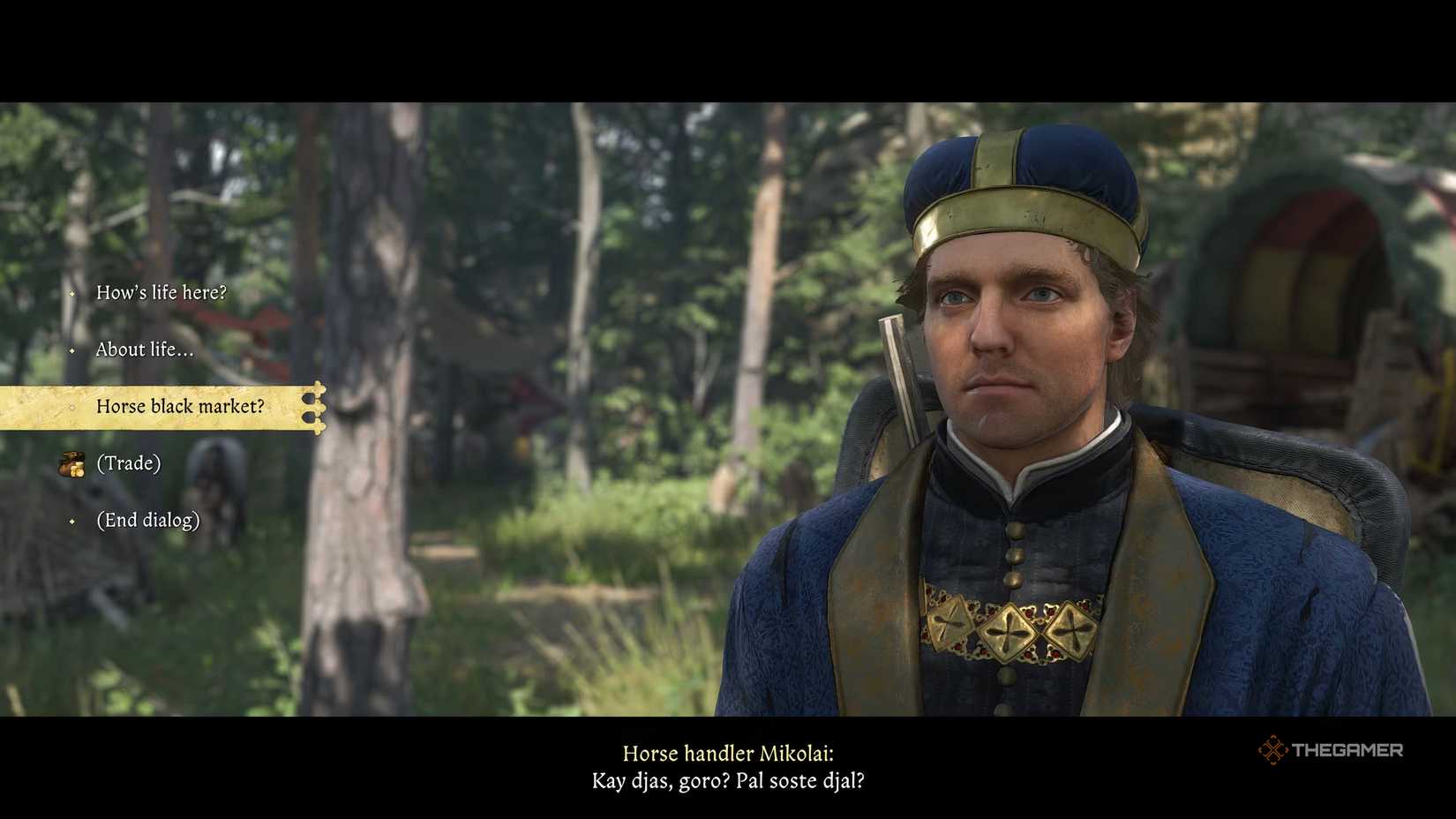 Henry confronts Horse Handler Mikolai about the horse black market - Kingdom Come Deliverance 2.