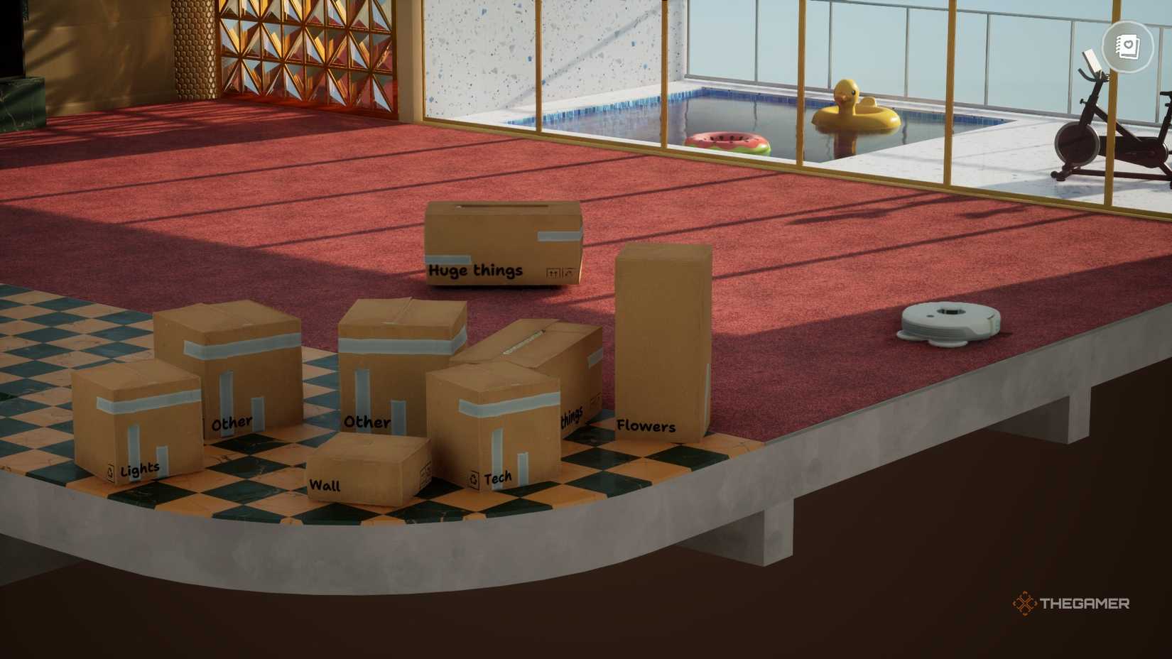 Nice stack of boxes with labels.