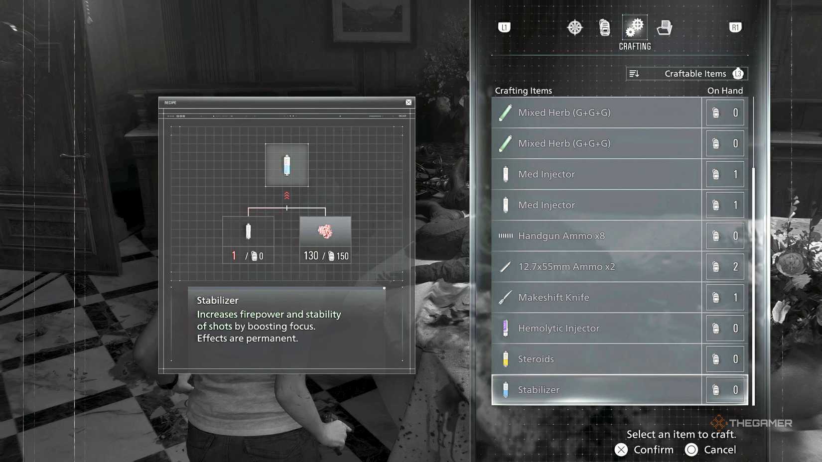 Grace making tranquilizers in Resident Evil Requiem.