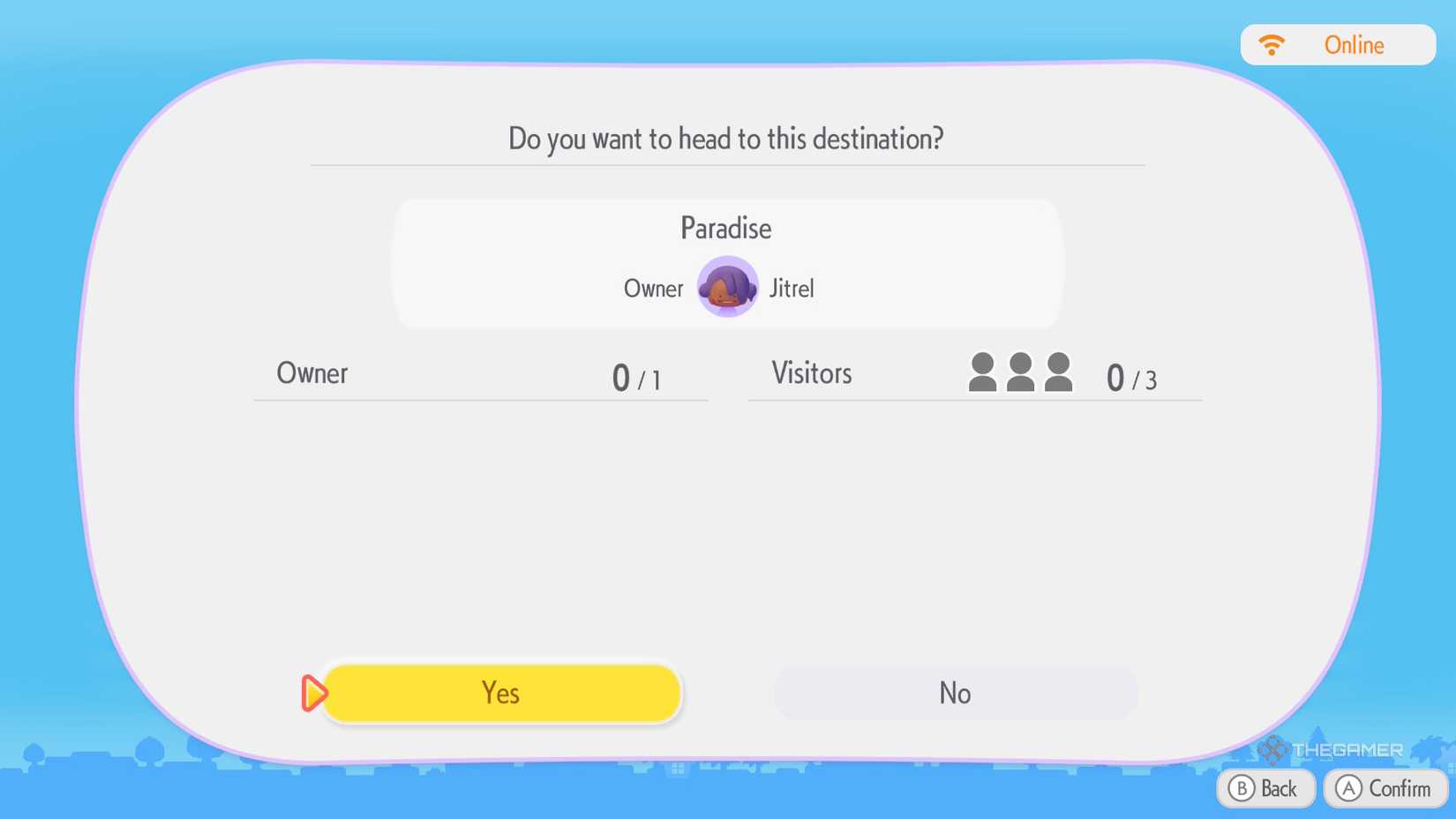 This is the destination screen for Pokemon Pokopia Cloud Island.