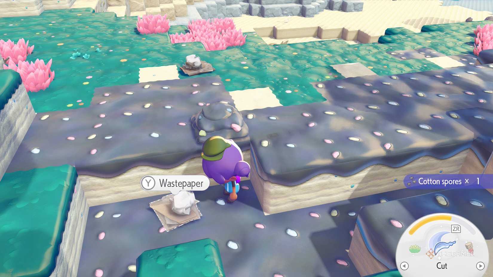 Pokemon Pokopia Tissue paper that fell on the ground.