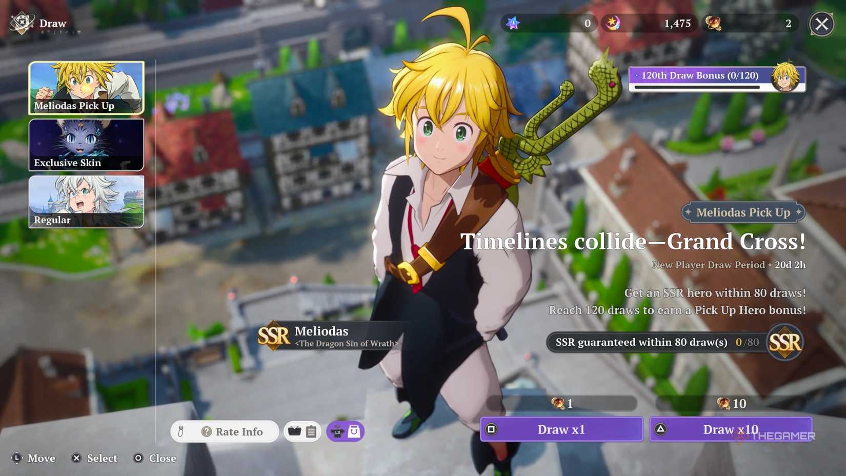 Meliodas Pick Up Banner in The Seven Deadly Sins: Origin.