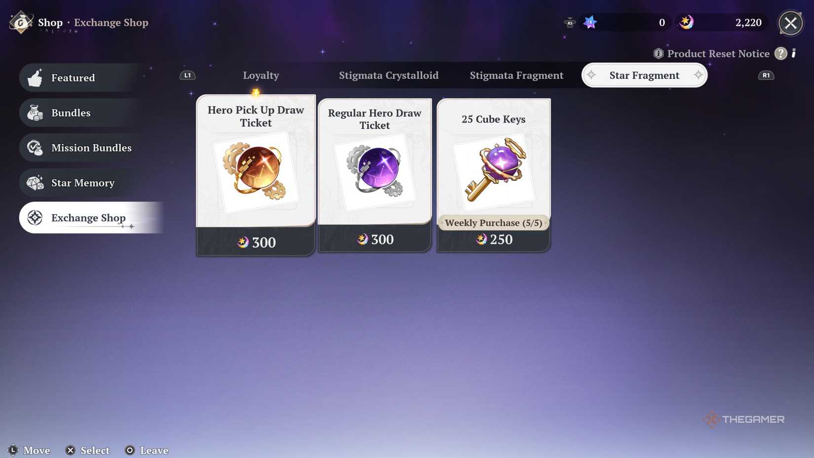 Star Fragment trade in The Seven Deadly Sins: Origin.