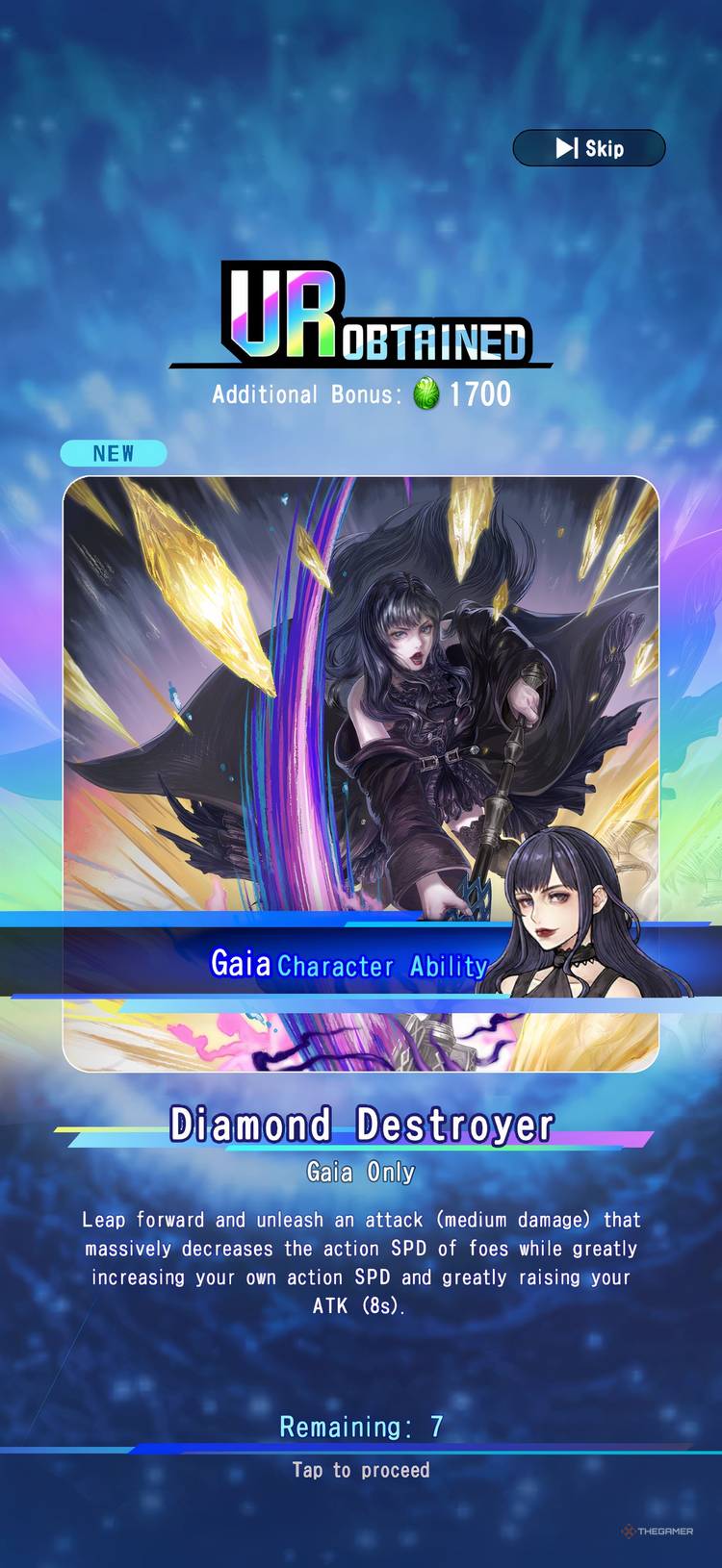 Gaia's UR Diamond Destroyer ability in Dissidia Duellum Final Fantasy.