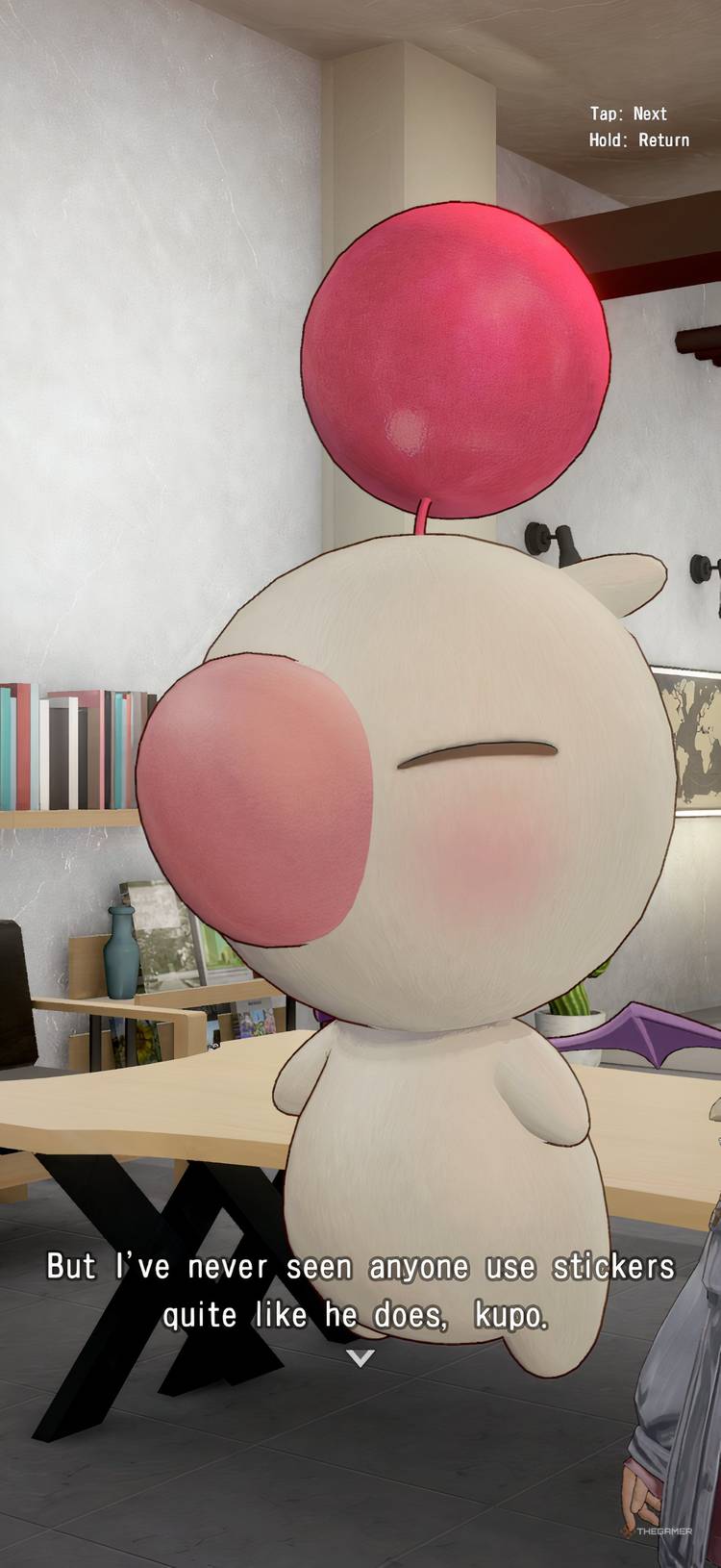 Mog talks about the Warrior of Light in Dissidia Duellum Final Fantasy.