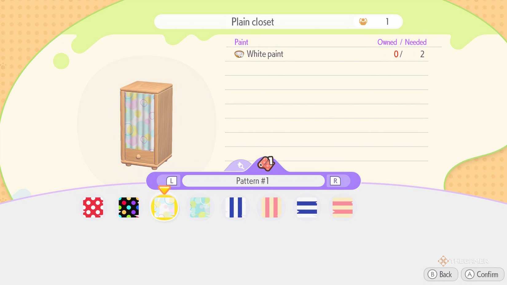 Pattern options with Smearguru in Pokemon Pokopia.