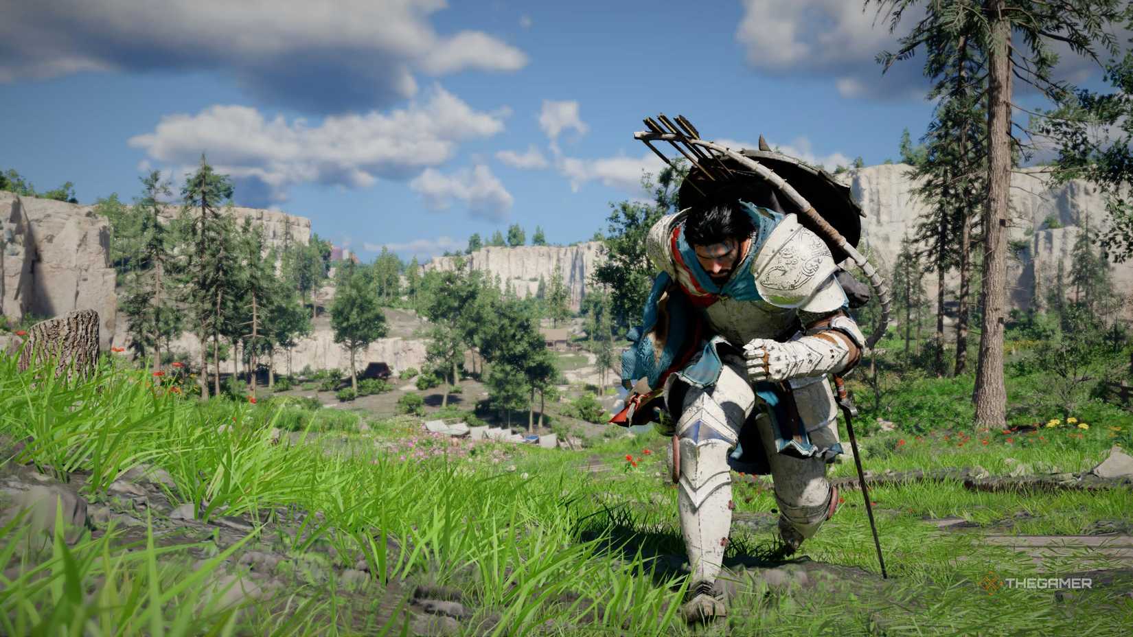 Kliff sprints through the Crimson Desert.