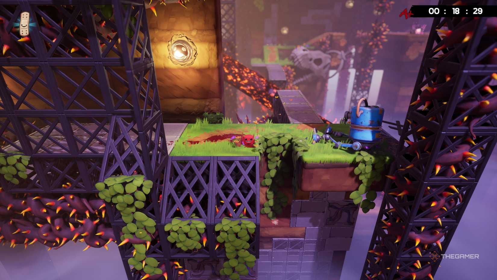 Super Meat Boy 3D's World 1 glitch.