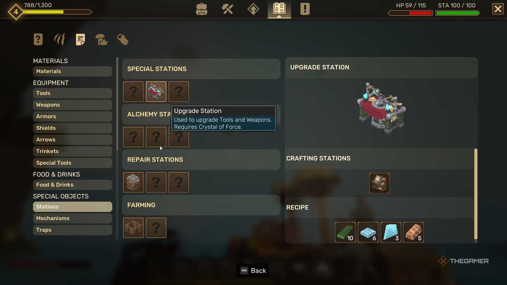 Info on the upgrade station in Everwind.