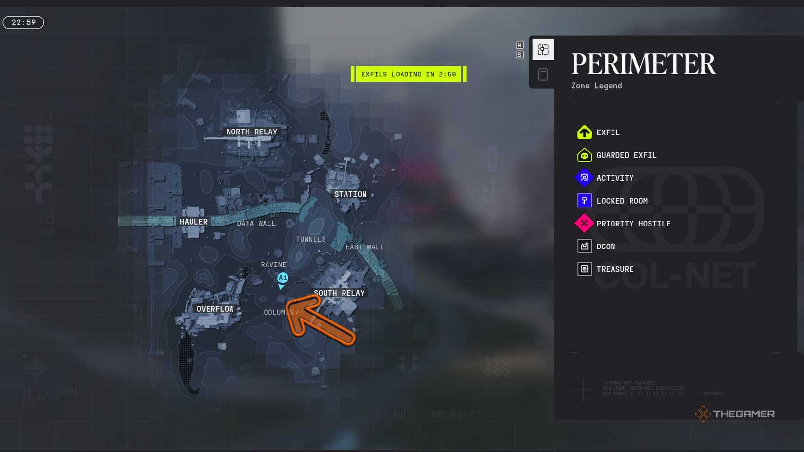 Marathon location of the bug-infested building on the perimeter pillar.