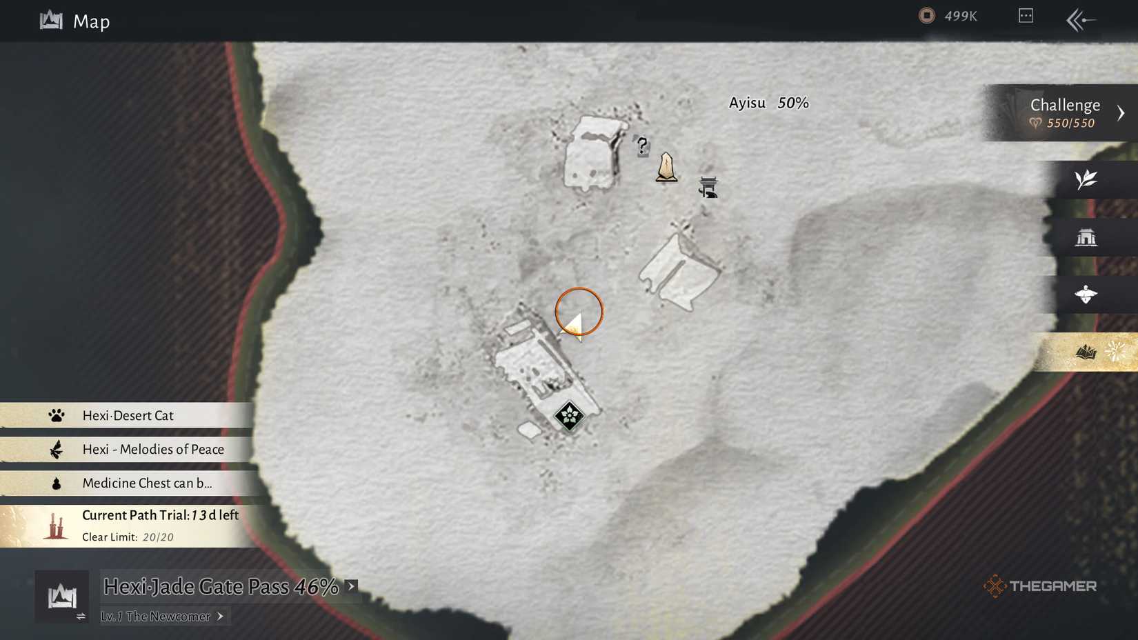 Pawsie's location in Where Winds Meet.