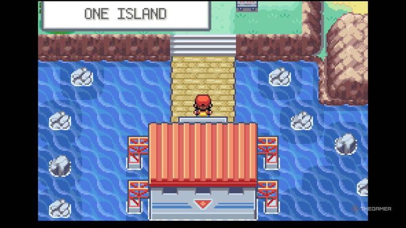 Reaching one island in Pokémon FireRed & LeafGreen.