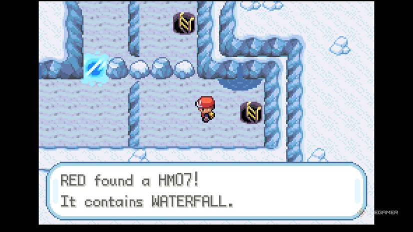 HM Waterfall in Pokemon FireRed & LeafGreen.