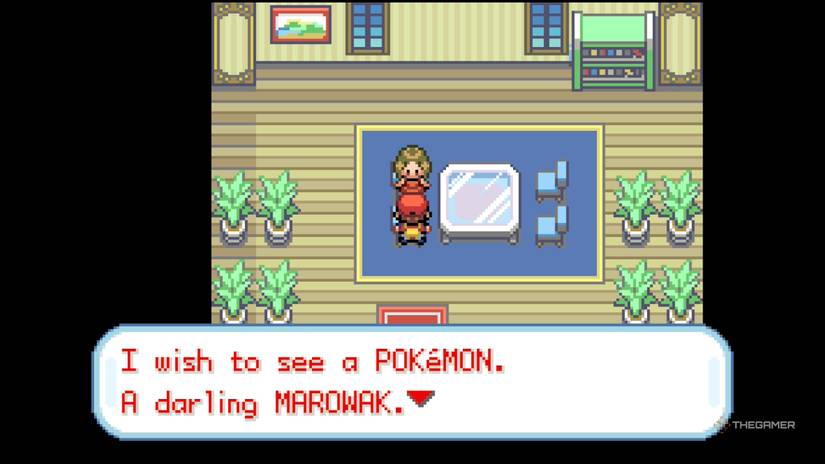 Selfie requests Marowak on Pokemon FireRed and LeafGreen.