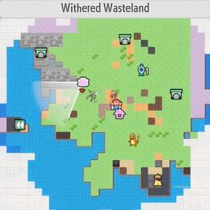 Location in Pokemon Pokopia Magazine Withered Wasteland 3.