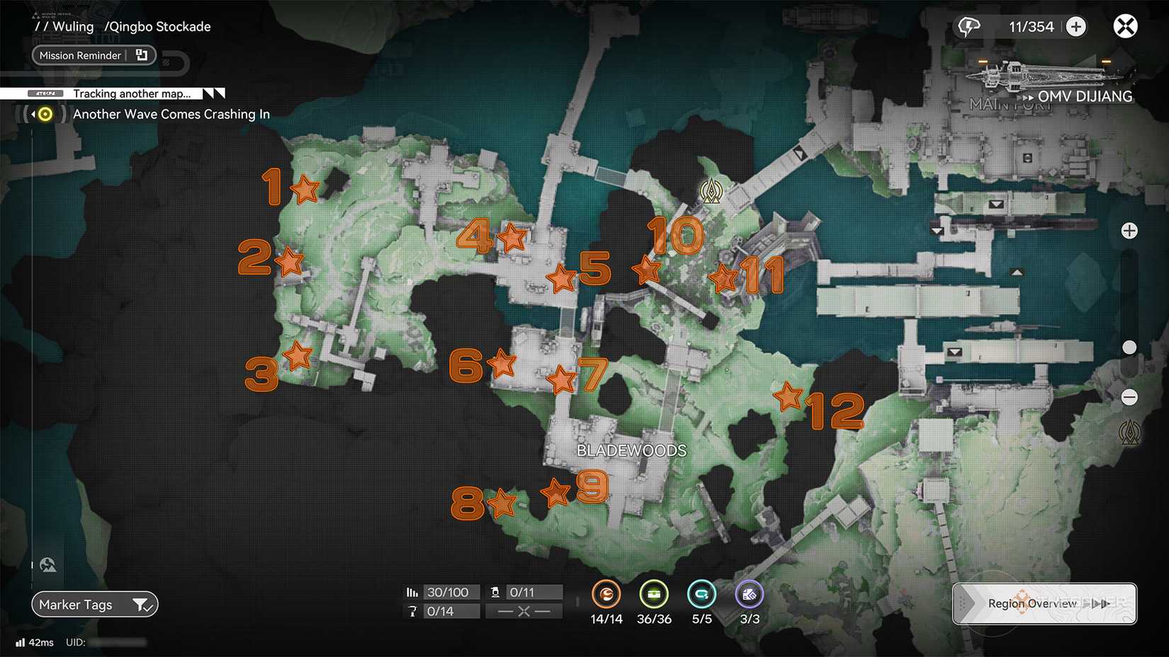 Chest Locations in Qingbo Stockade - Bladewoods in Arknights: Endfield.