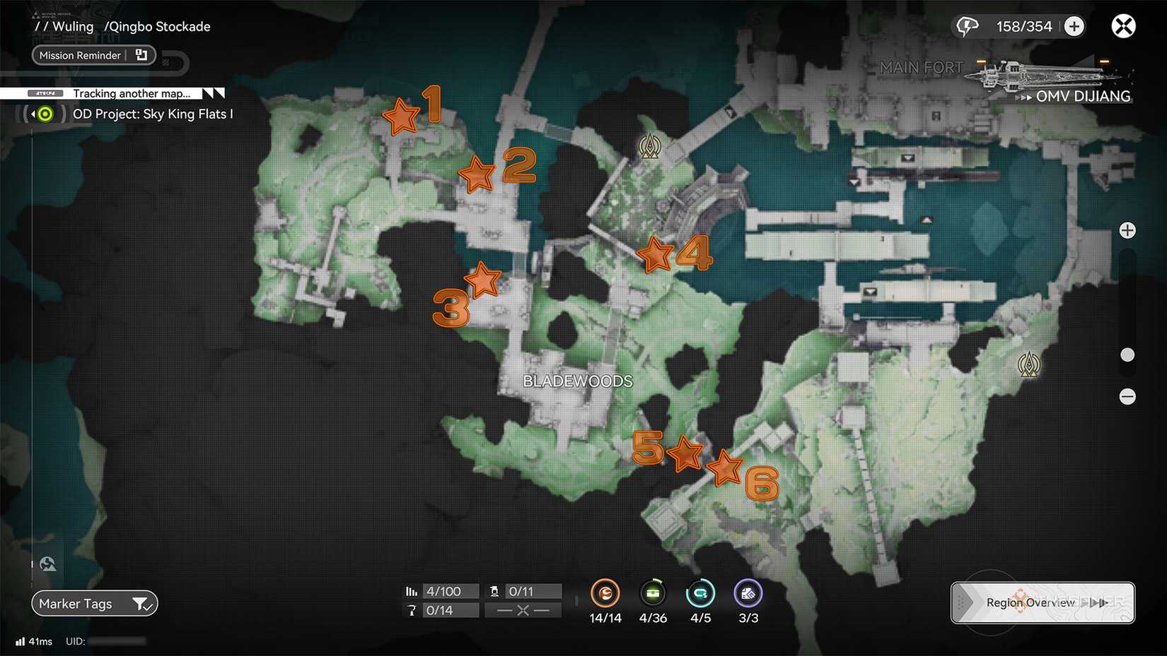 Aurylene places in Qingbo Stockade - Bladewoods in Arknights: Endfield.