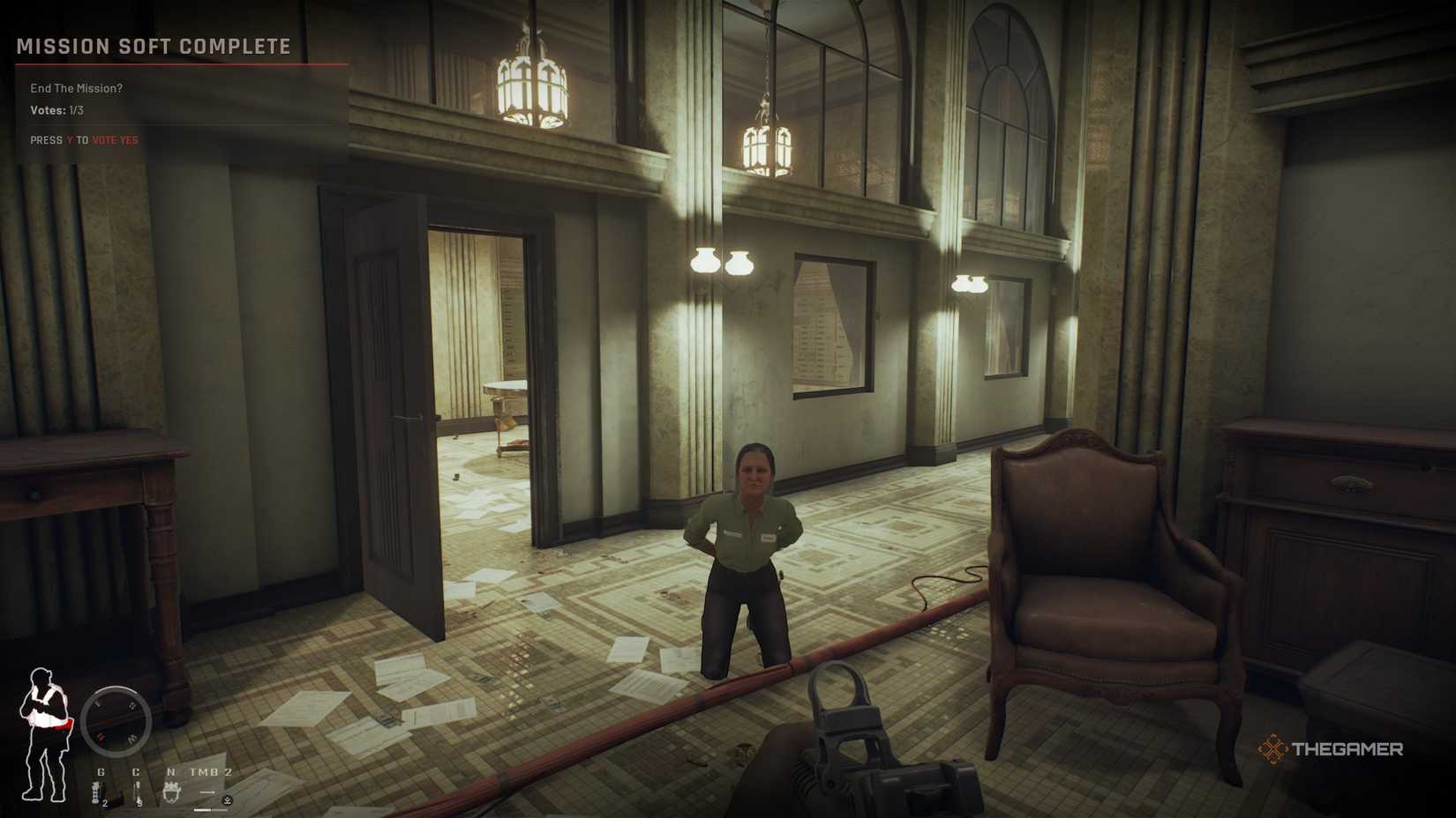 Looking at the bank employees in Ready or Not.