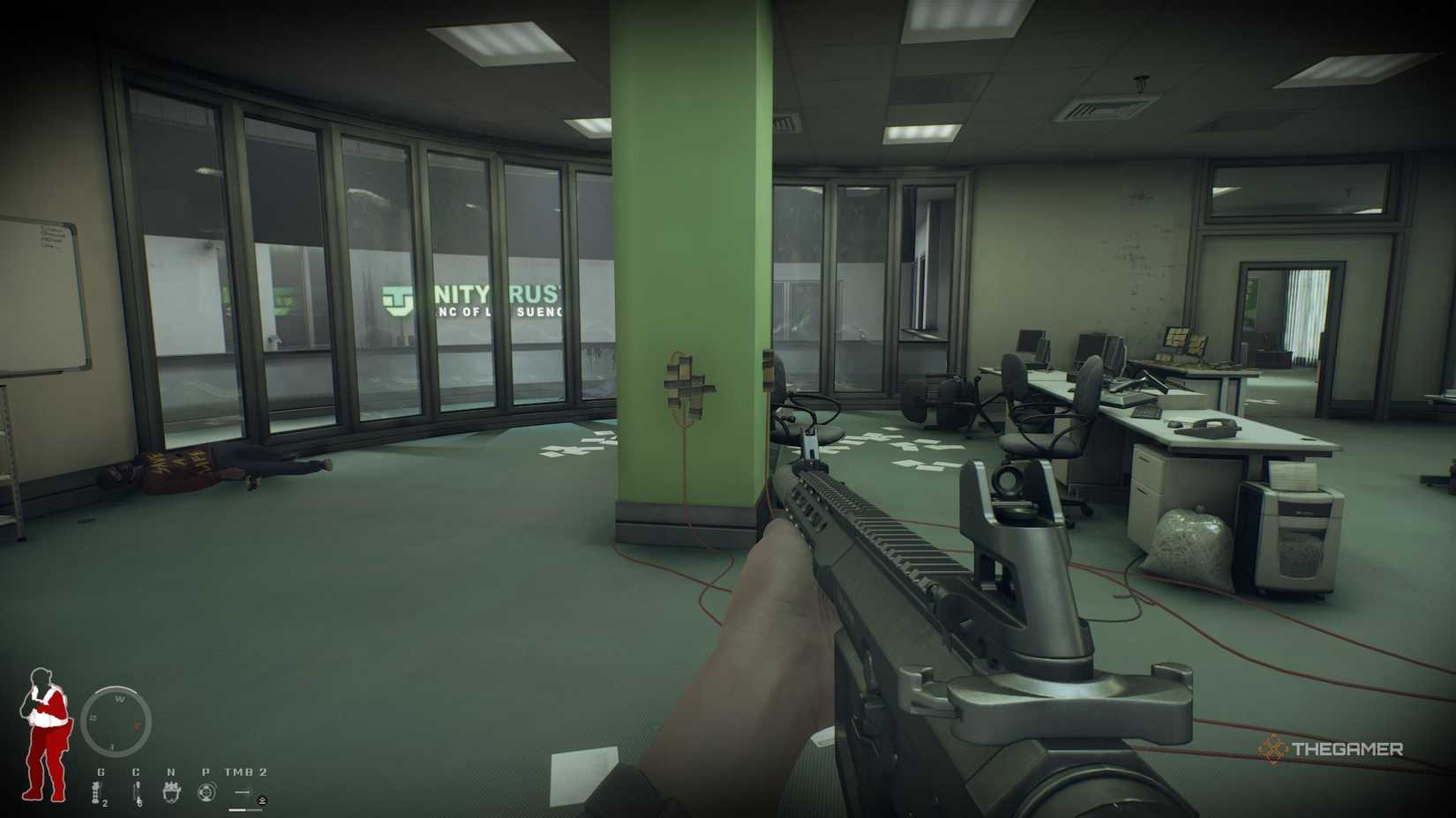 Looking at the C4 bomb in the column in Ready or Not.