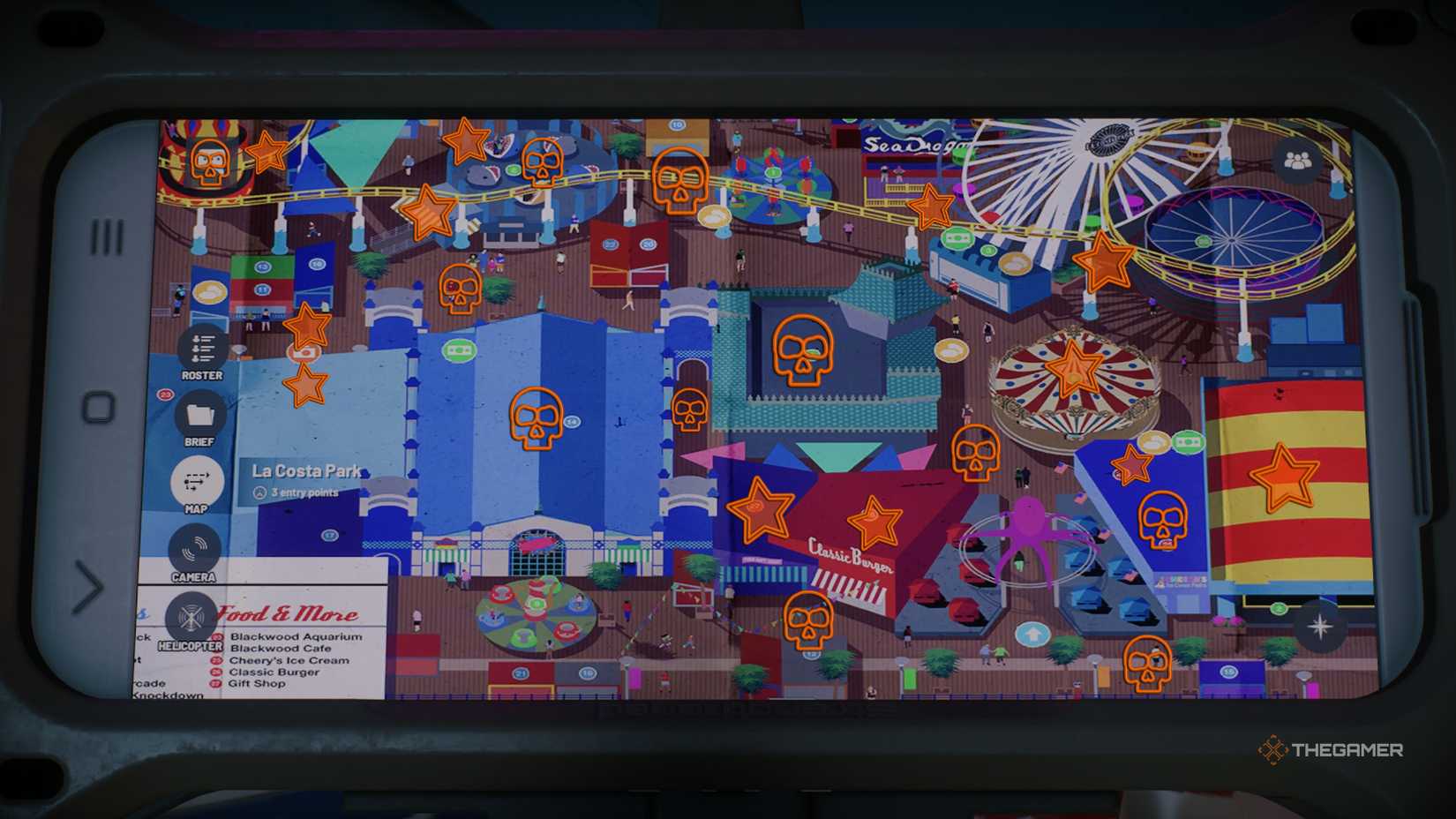 The map of No Good Deed with symbols in Ready or Not.