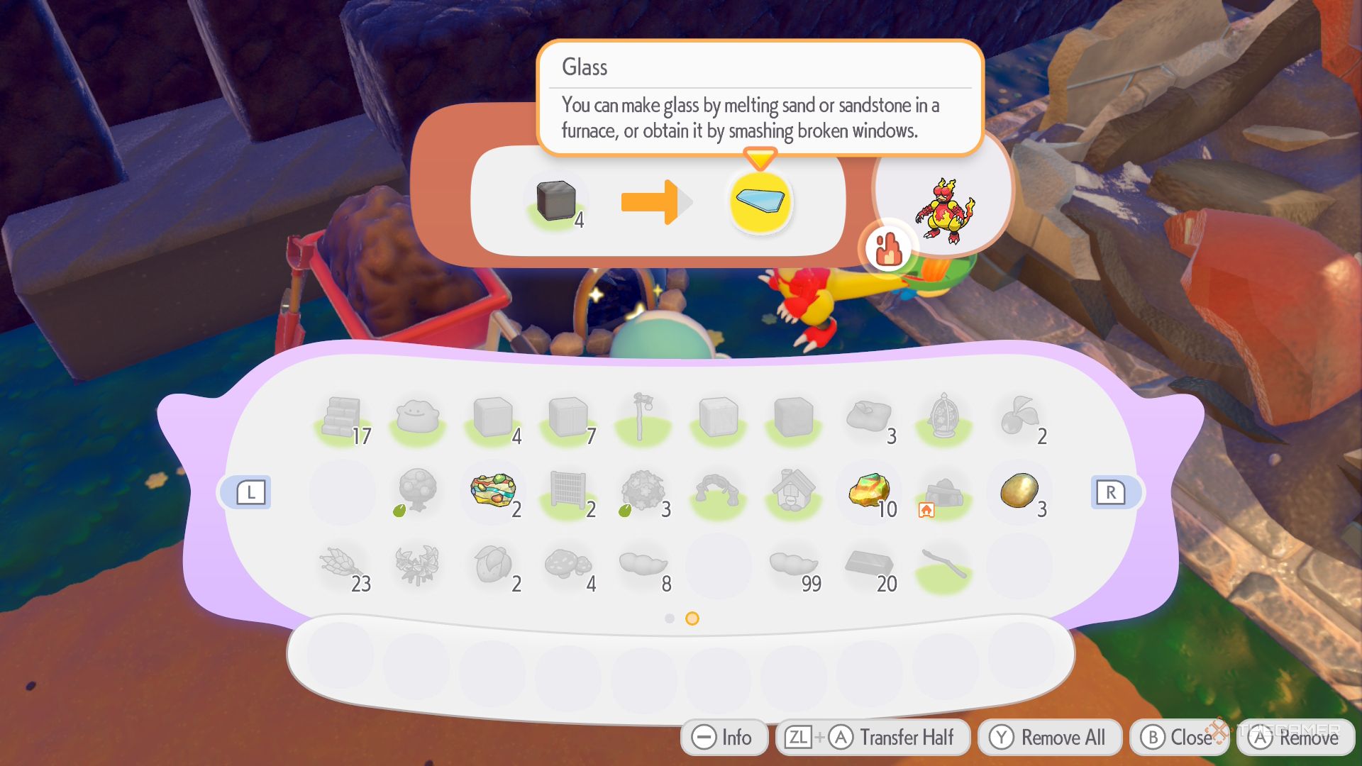 How To Get The Ingredients And Pokemon Needed To Craft Glass In Pokemon ...