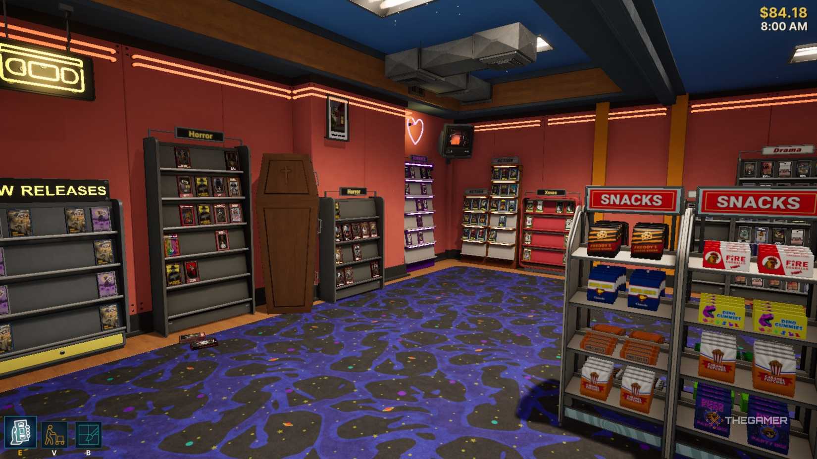 Retro rewind showing the layout of the store.