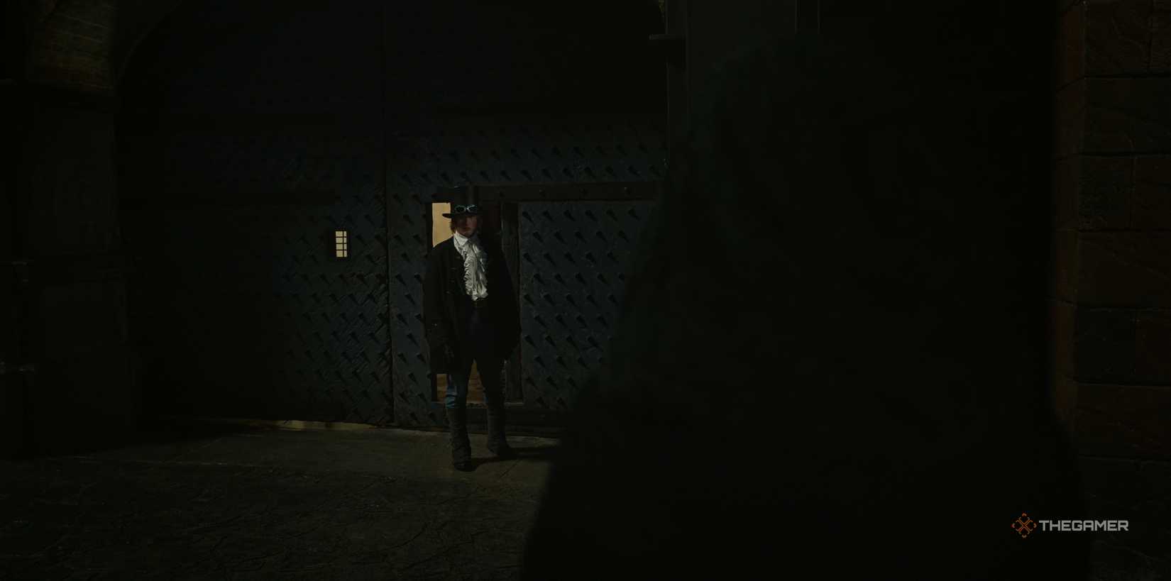 Sabo standing in the background, behind Dragon, in Netflix's One Piece Season 2.