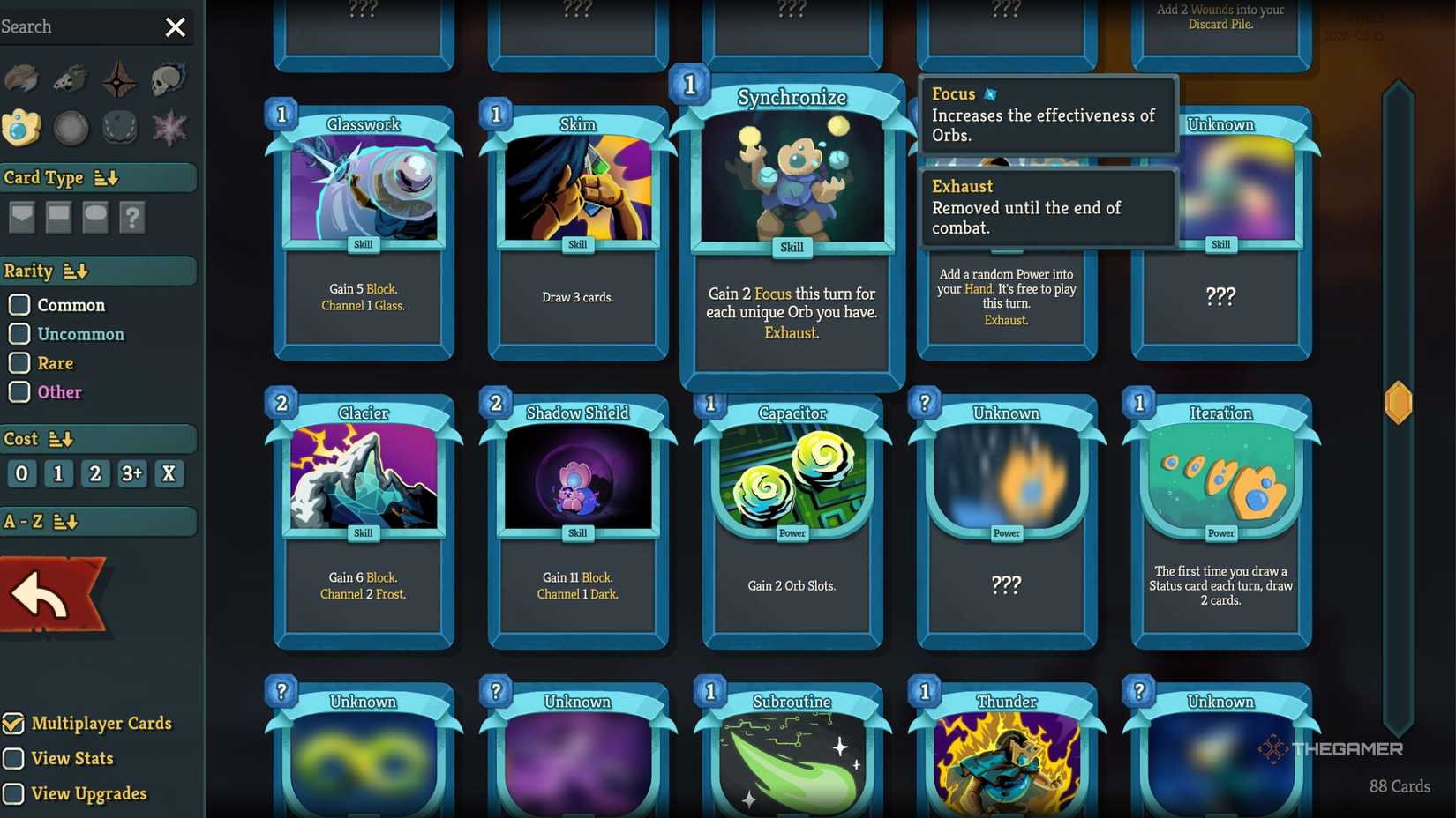 Slay The Spire 2 The Defect card list.