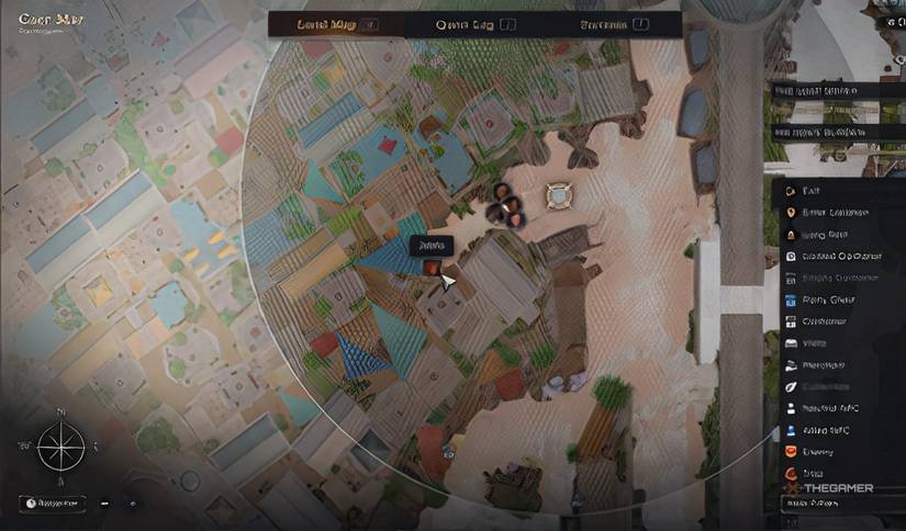 Caer Mar map with Solasta 2 Jebfa's icon highlighted.