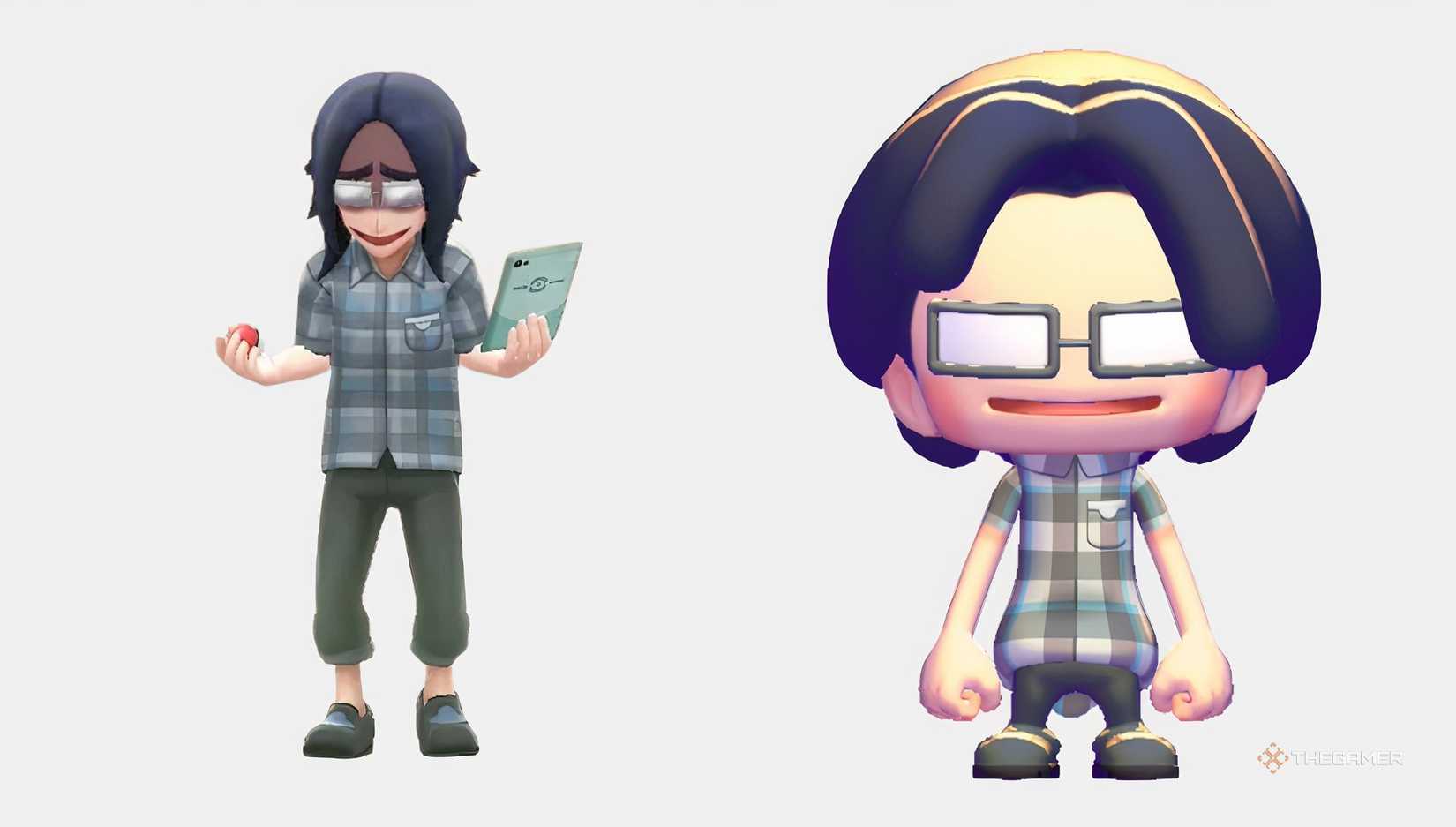 Super geek outfit and trainer in Pokemon Pokopia