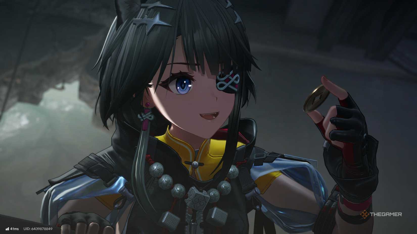 Tangtang with a coin in Arknights Endfield.