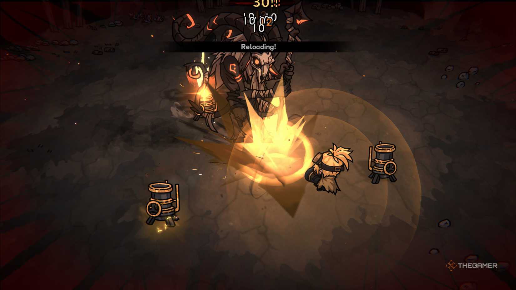 Kabraks performs a slam attack in Cinderia.