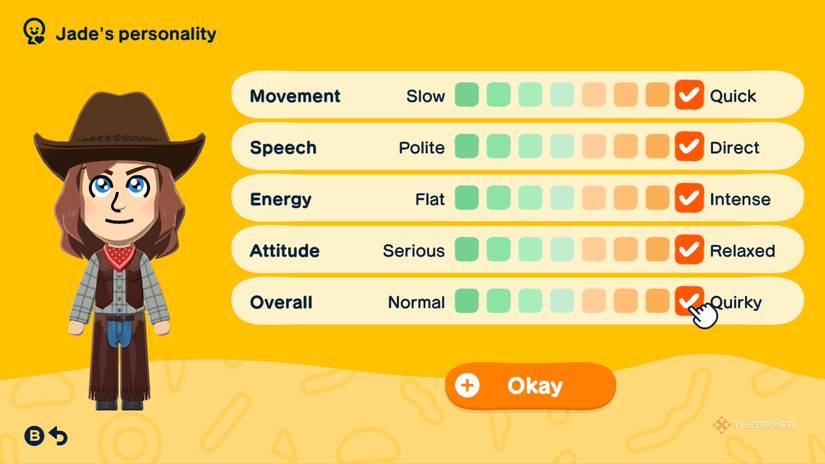 Tomodachi's adventurous personality type in life: living the dream. 