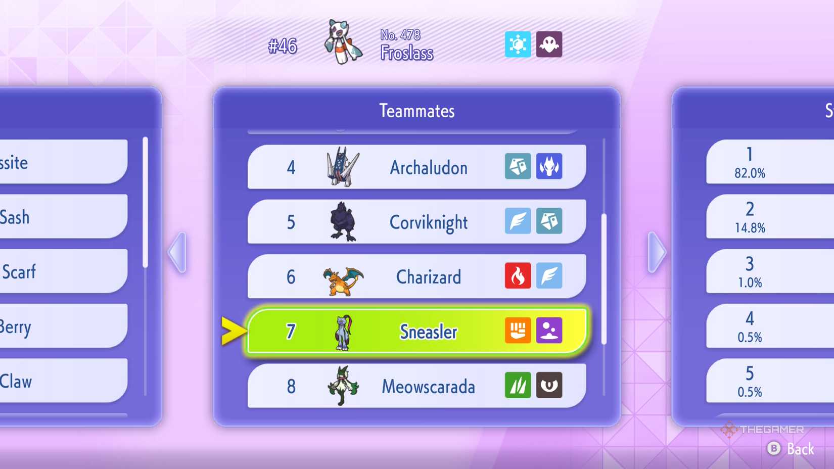 Froslass and its popular teammates in Pokemon Champions.