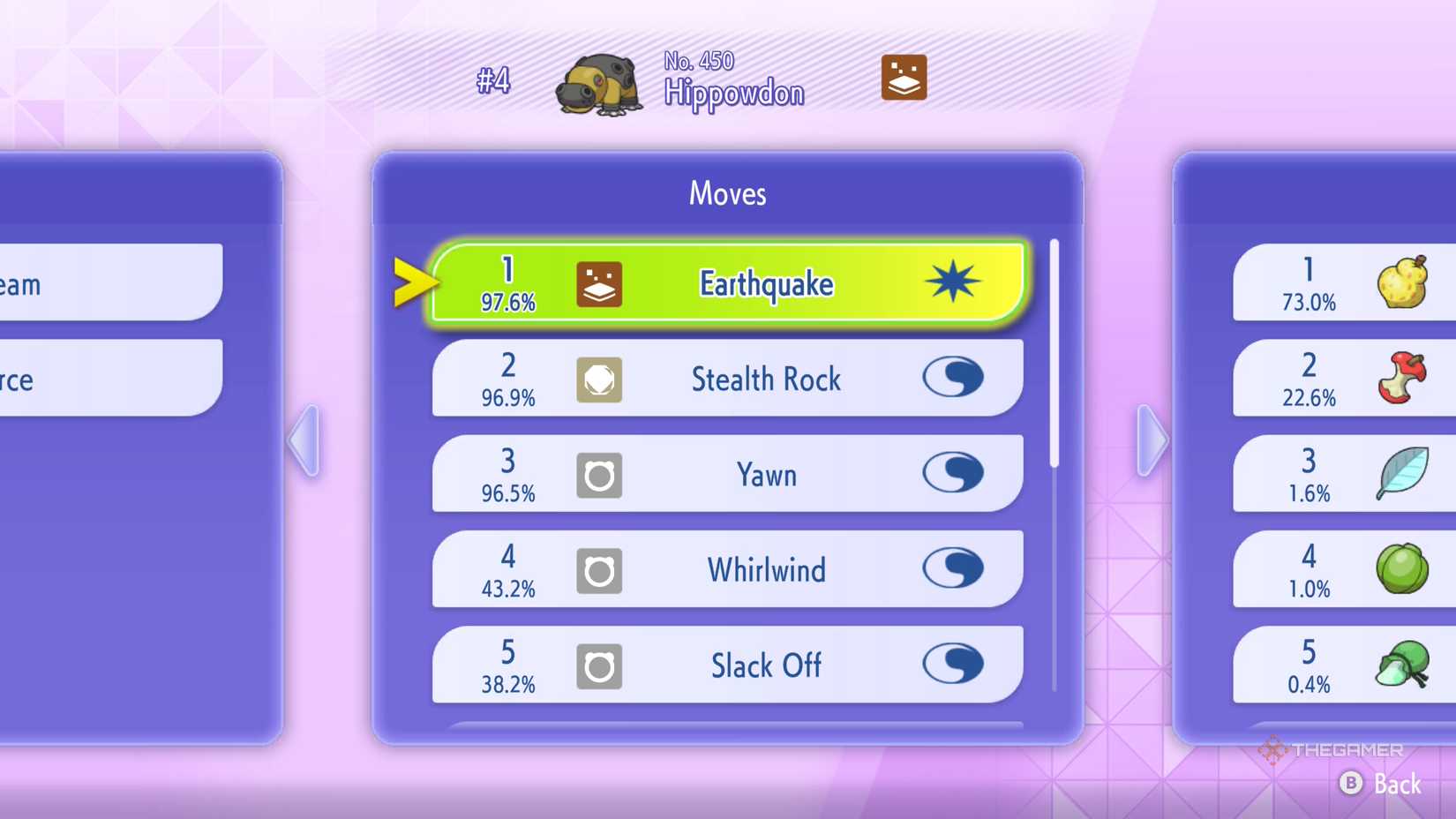 Hippowdon and its popular moveset in Pokemon Champions.