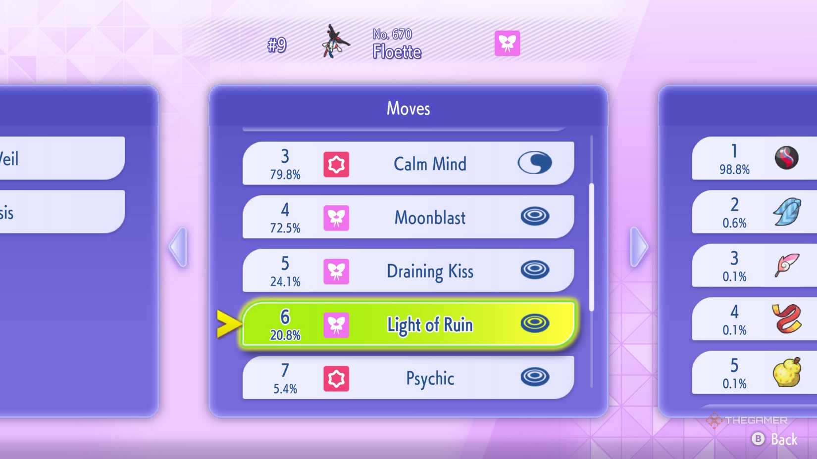 Floette and its popular moveset in Pokemon Champions.