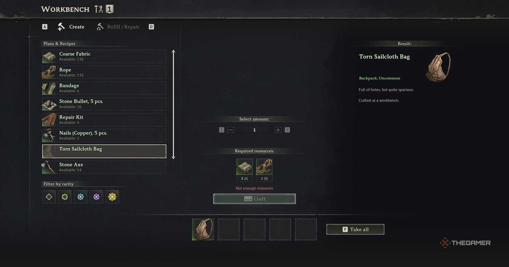 Making a Windrose Character Backpack.