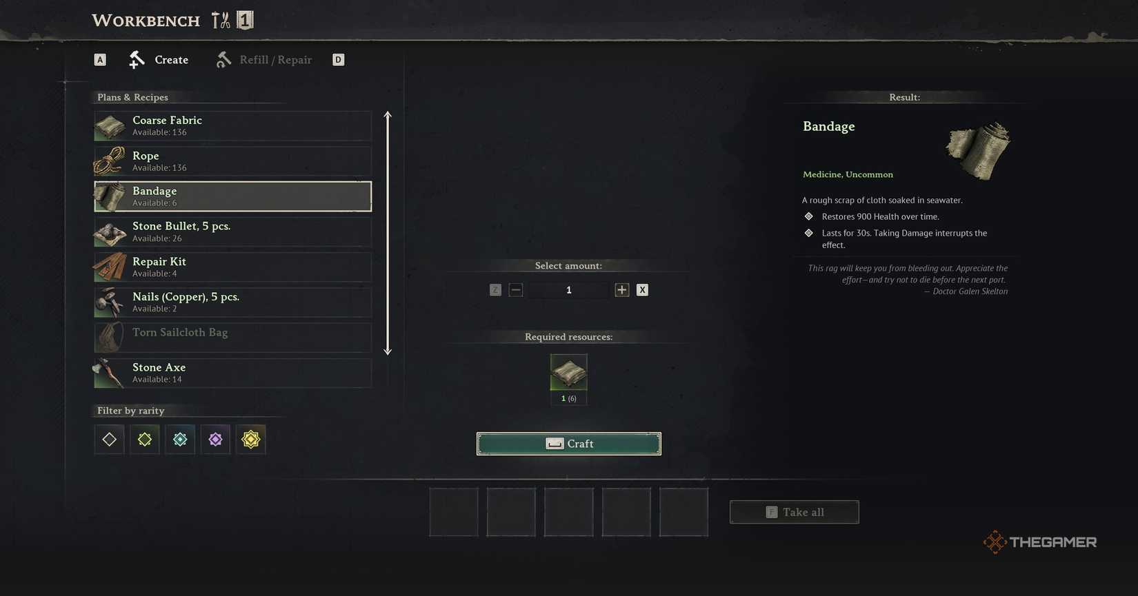 A character that creates a bar in Windows.