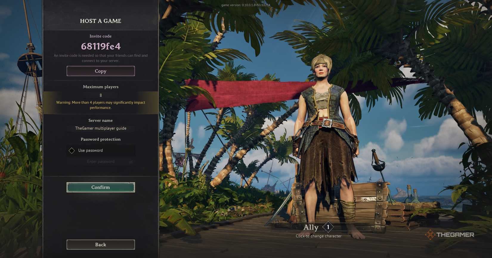 Player inviting friends in Windrose.