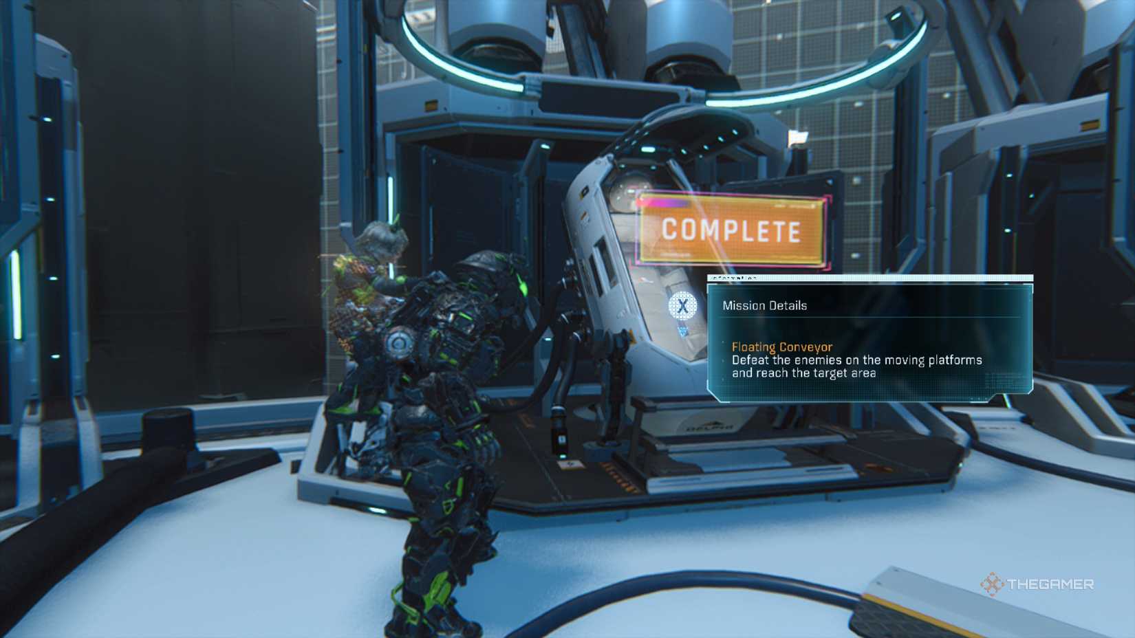 Pragmata Unknown Signal Challenge Pod - Floating Conveyor.