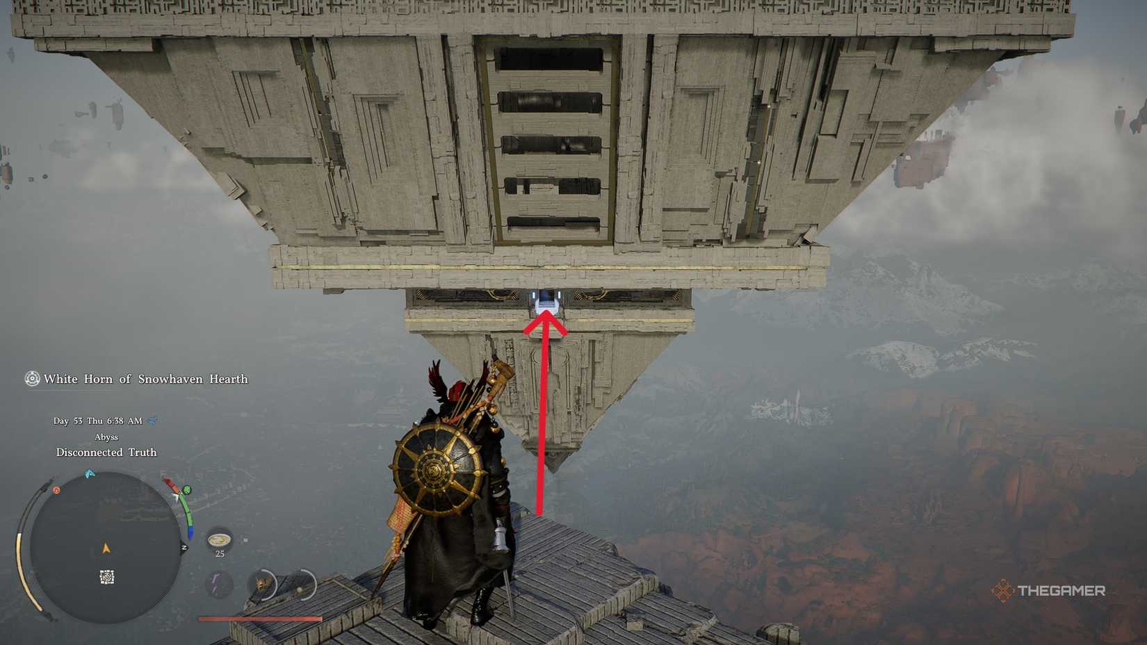 A player solving the Disconnected Truth puzzle in Crimson Desert.