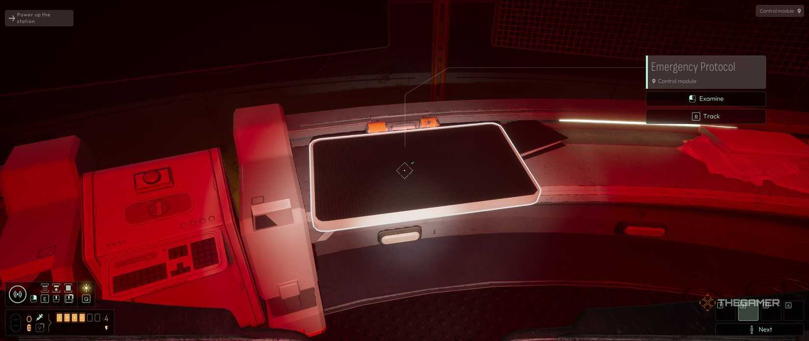 Emergency panel screen from Cthulhu The Cosmic Abyss.