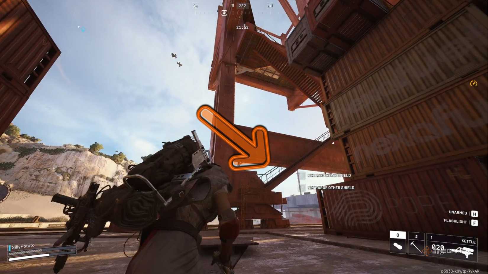 Arc Raiders Riven Tides path up the crane.