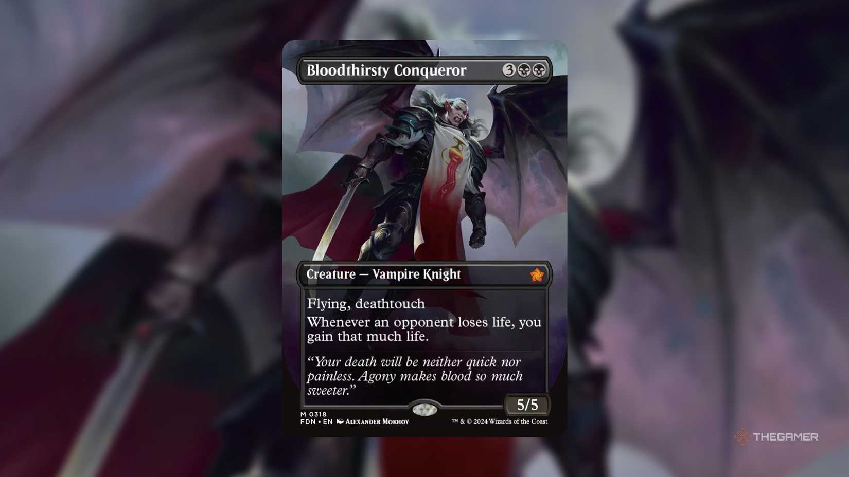 Bloodthirsty Conqueror MTG card from Foundation.