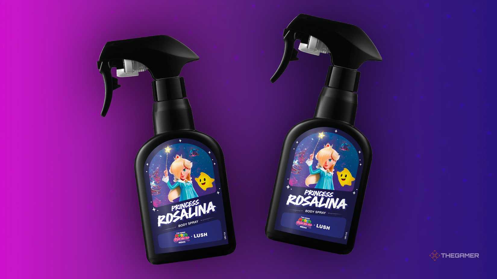 Lush x Super Mario Galaxy Body Spray from the collection.