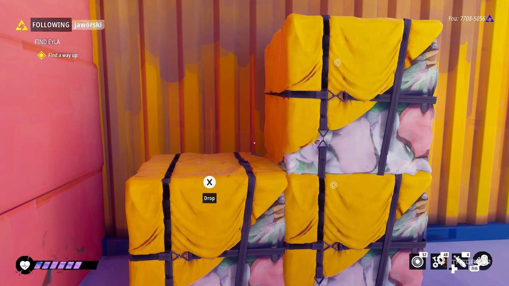 Boxes stacked in Tides of Tomorrow.