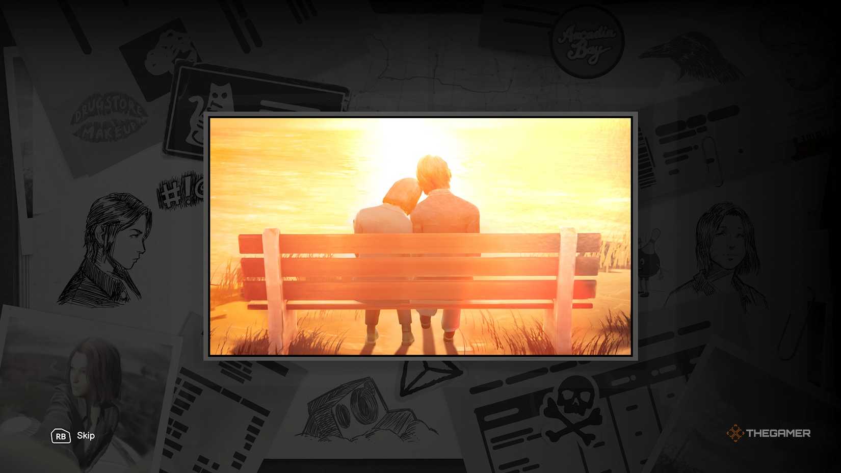 Chloe and Max on the bench together in Life is Strange Reunion.